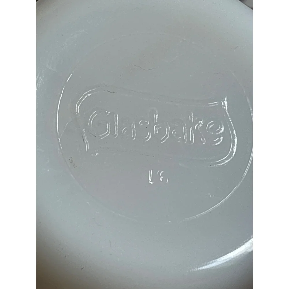 Vintage Glasbake Milk Glass Custard Cups‎ Ramekins Set 4 White Ovenware 2in Tall